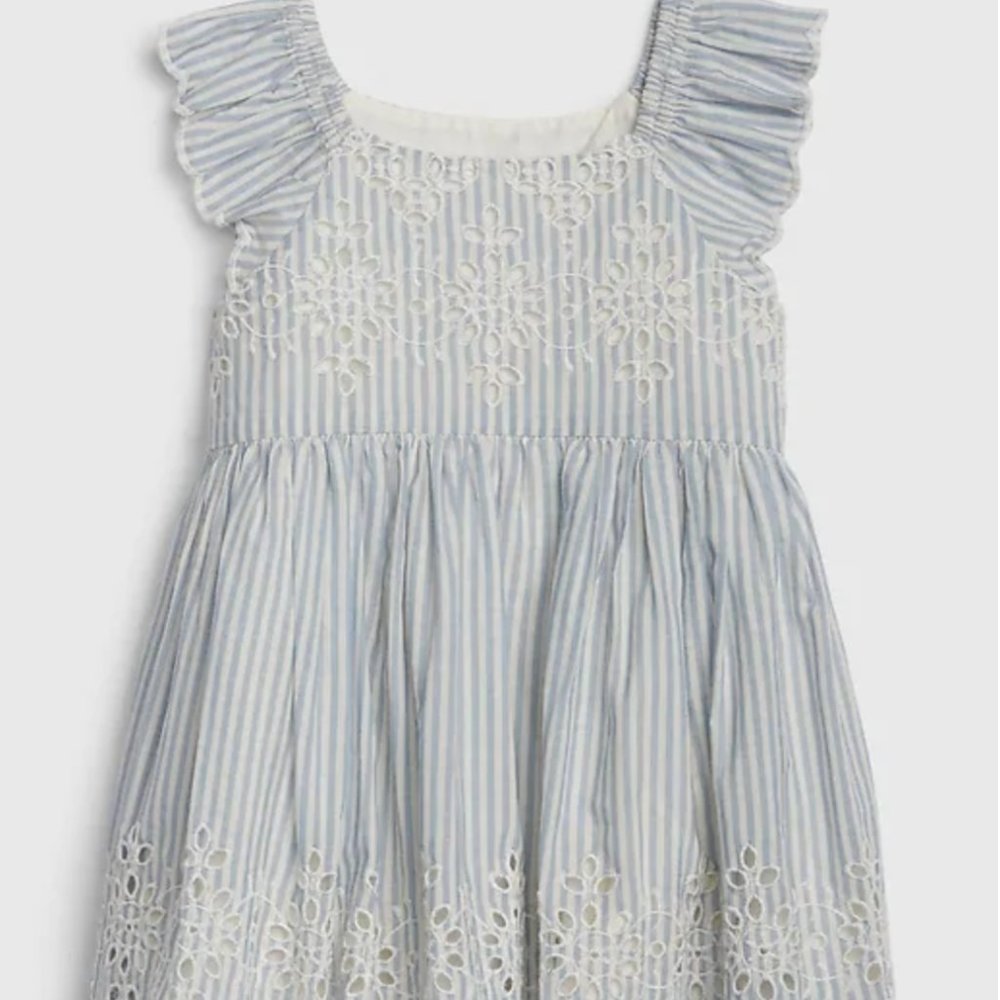 Baby Eyelet Flutter Dress